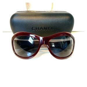 Chanel Authentic Woman’s Sunglasses in Maroon